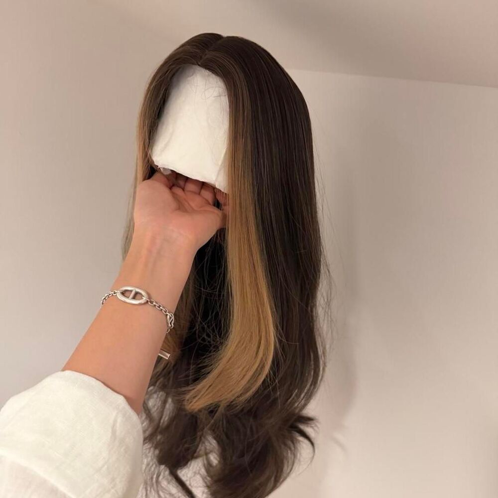 NWT Brown and White Hair WIG Halloween, cosplay, costume